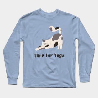 Time for yoga cat version Long Sleeve T-Shirt